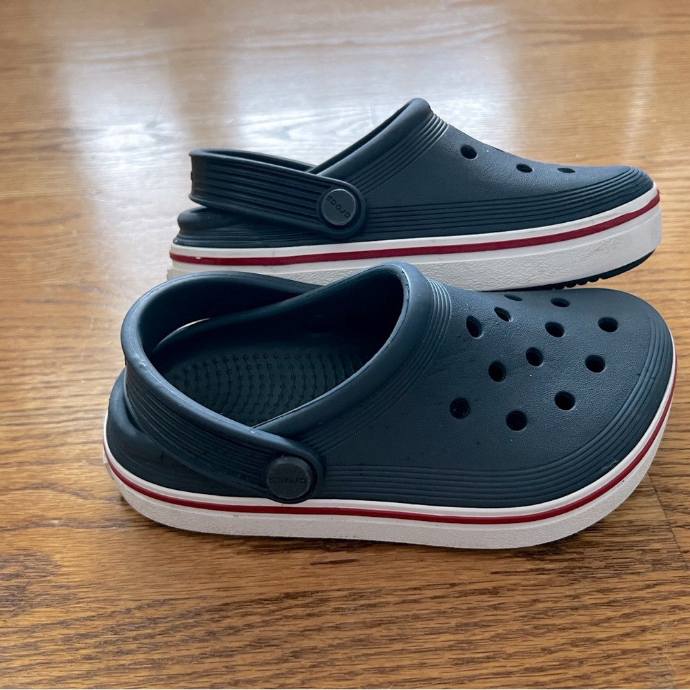 Navy Crocs size 11